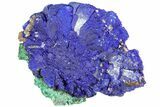 Sparkling Azurite and Malachite Crystal Cluster - Morocco #73421-1